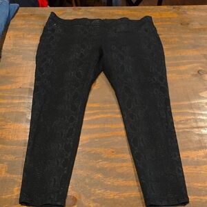 Coco + Carmen Black Snake-Print Skinny Jeans